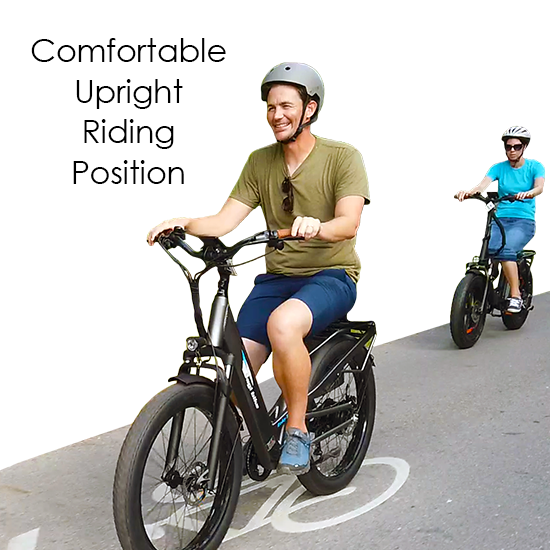 comfortable upright riding position